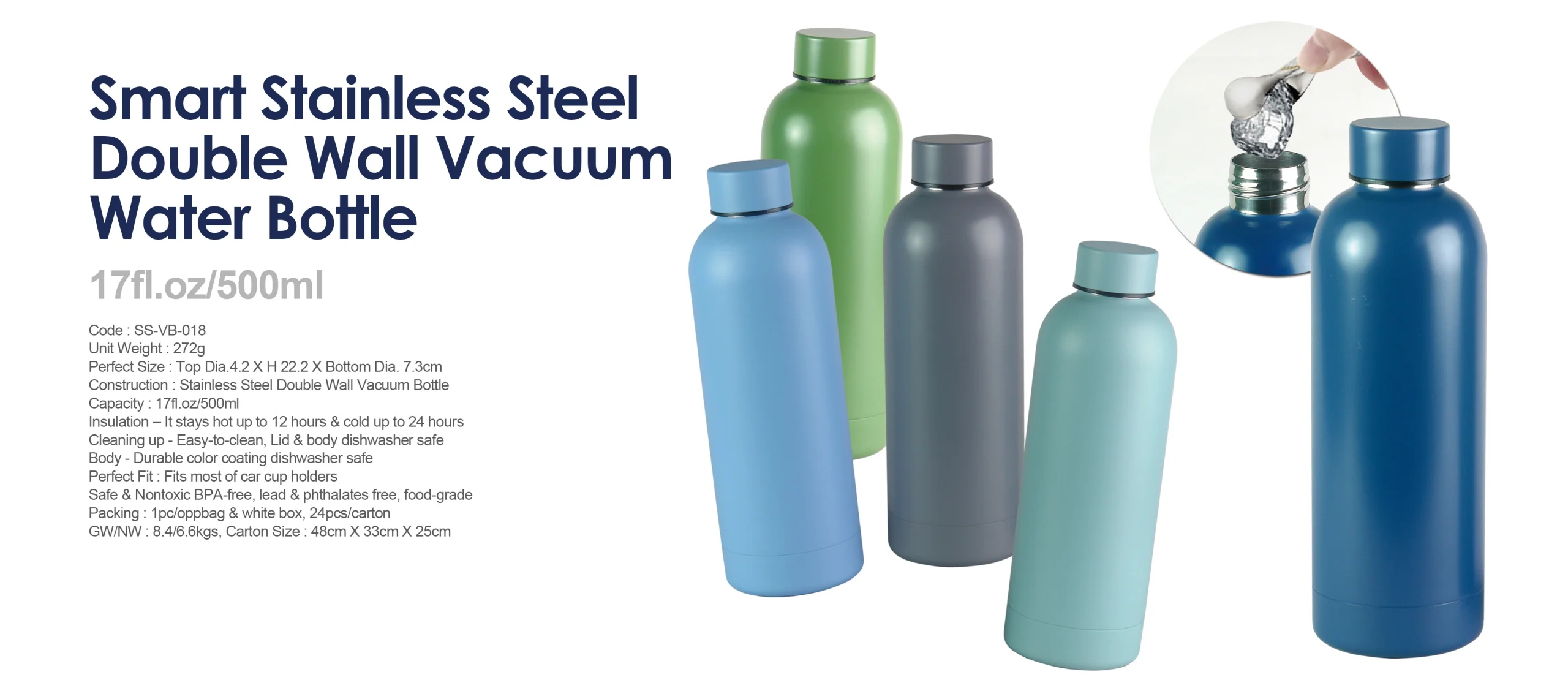Smart Stainless Steel
Double Wall Vacuum
Water Bottle