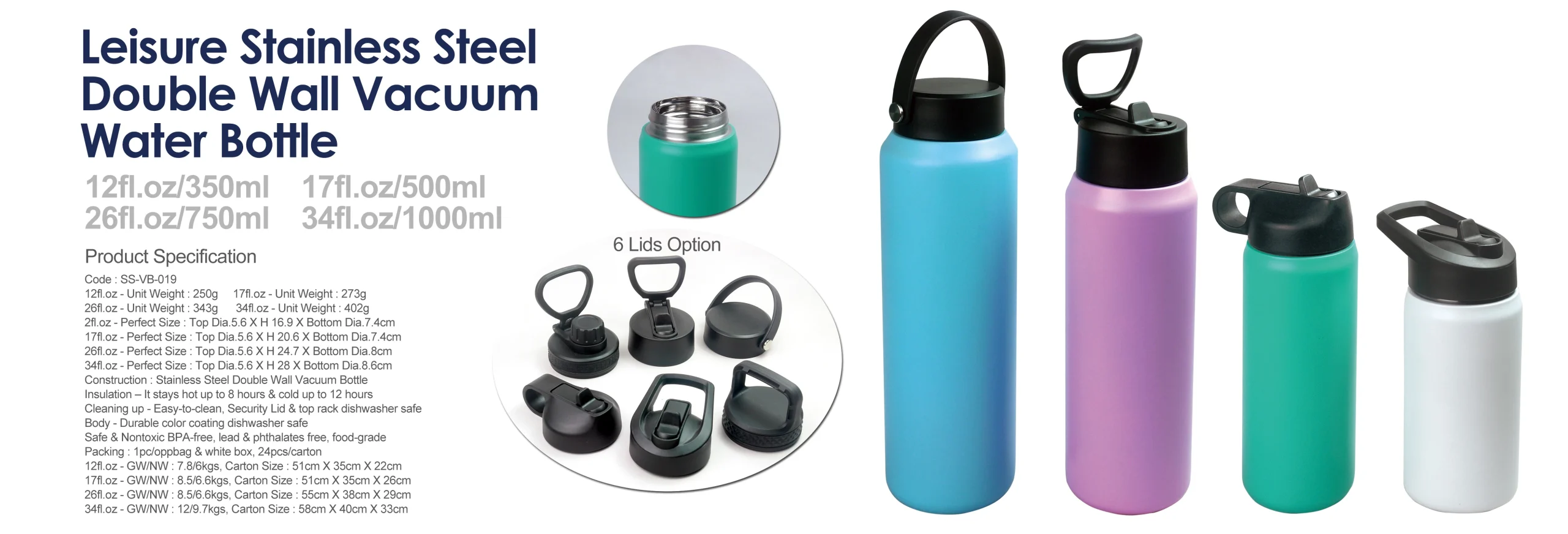 Leisure Stainless Steel
Double Wall Vacuum
Water Bottle
