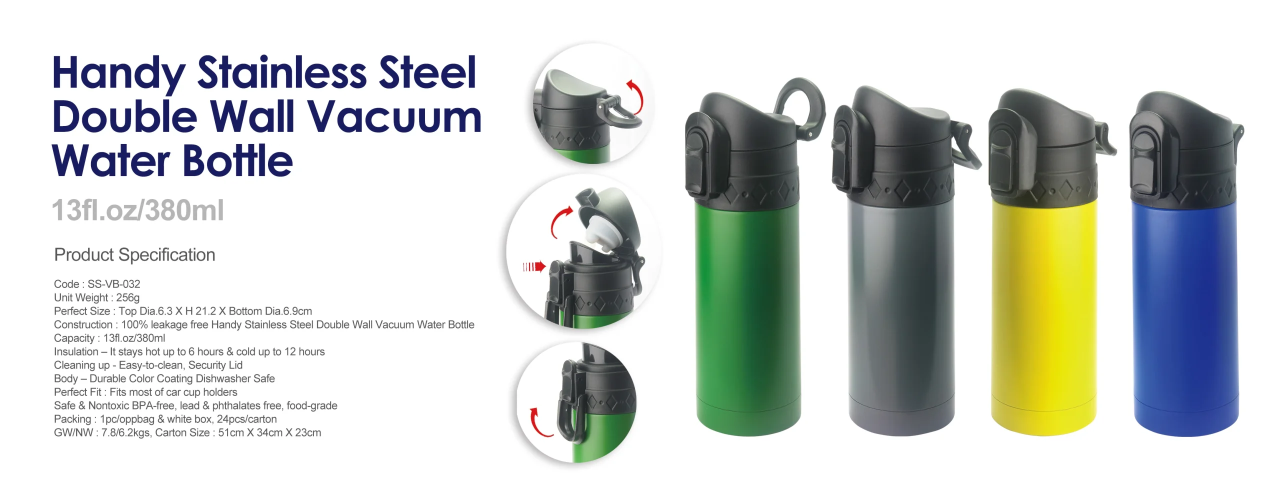 Kids Stainless Steel Double Wall Vacuum Water Bottle