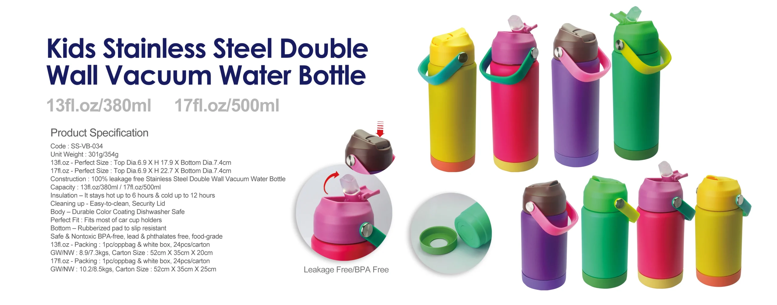 Cutie Stainless Steel Double Wall Vacuum
Water Bottle
