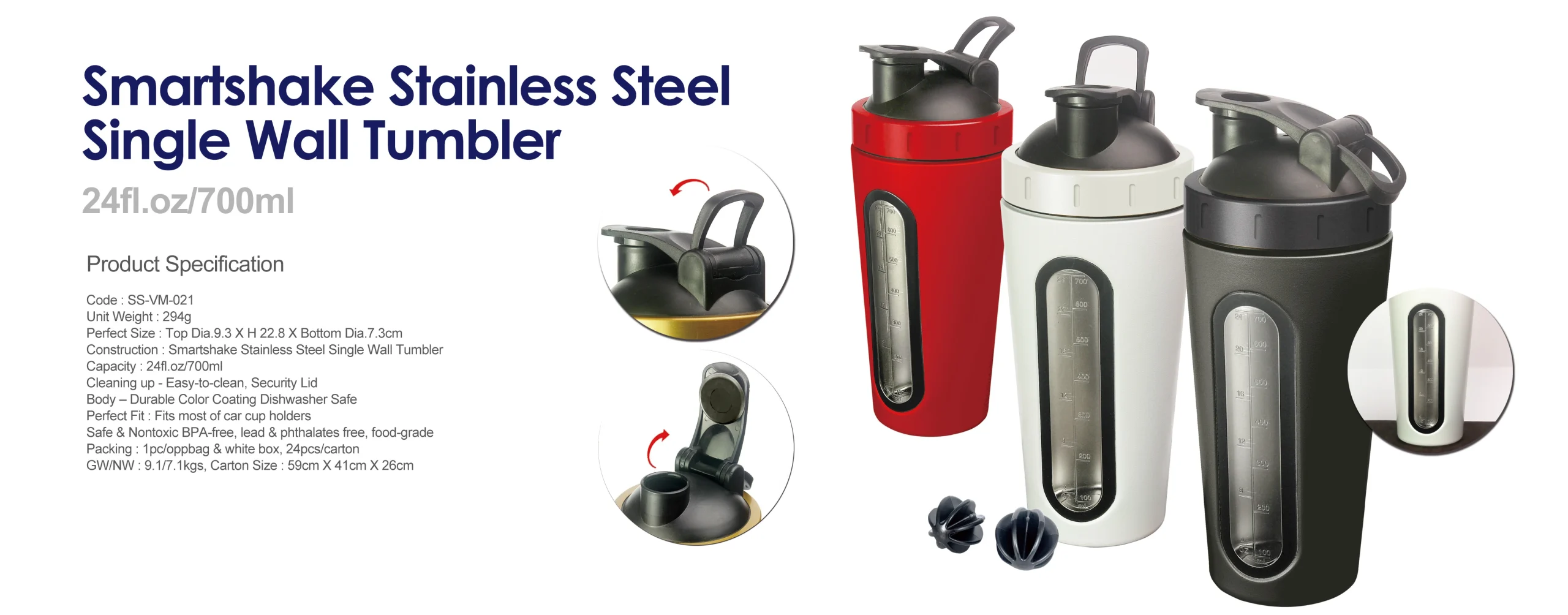 Smartshake Stainless Stee
SingleWallTumbler